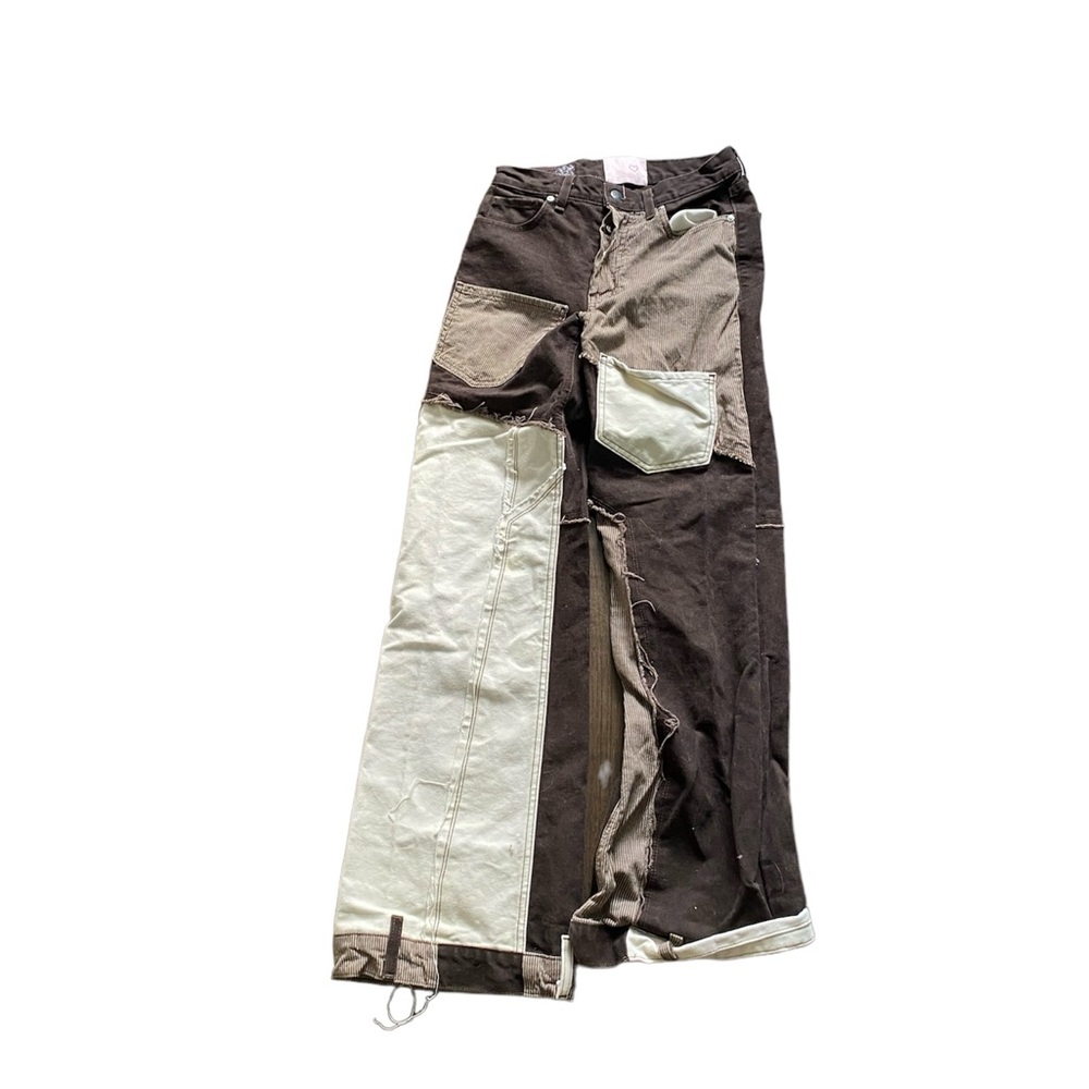 Size 26 brown straight-leg jeans